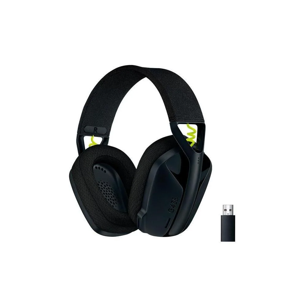 headset gamer sem fio logitech g435 lightspeed preto 981 001049 headset gamer sem fio logitech g435 lightspeed preto 981 001049