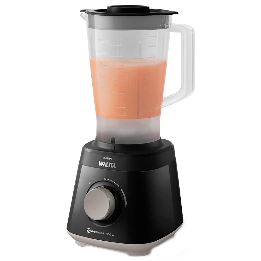 liquidificador philips walita daily ri2110 copo de plástico, 2 velocidades + pulsar, 550w, preto, 220v liquidificador philips walita daily ri2110 copo de plástico, 2 velocidades + pulsar, 550w, preto, 220v