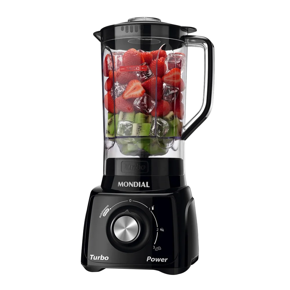 liquidificador mondial l 99 com filtro copo cristal, 3 velocidades + pulsar, 550w, preto, 110v liquidificador mondial l 99 com filtro copo cristal, 3 velocidades + pulsar, 550w, preto, 110v