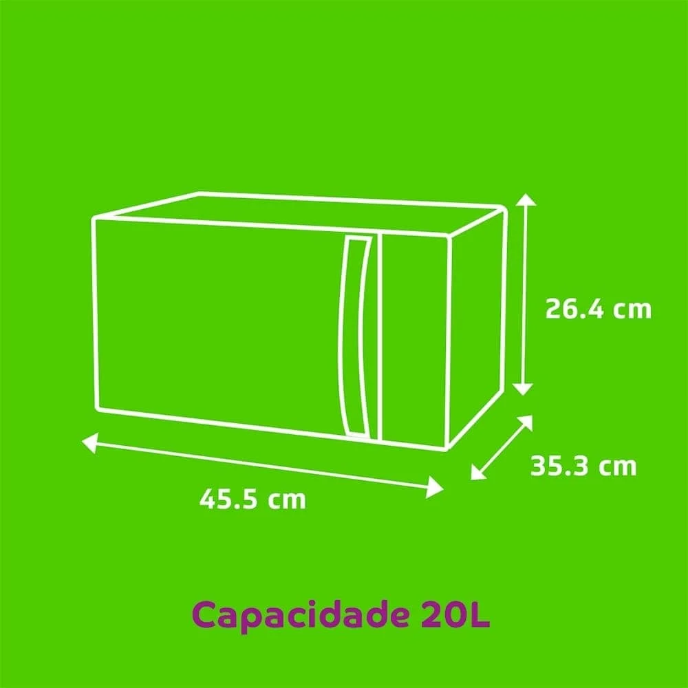 micro ondas consul 20 litros cm020bf função descongelar, espelhado, design moderno, cinza, 110v micro ondas consul 20 litros cm020bf função descongelar, espelhado, design moderno, cinza, 110v