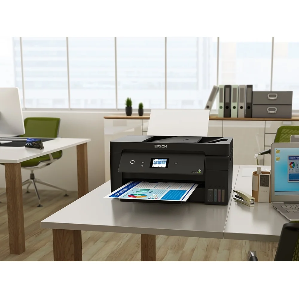 multifuncional epson ecotank l14150, jato de tinta, colorida, wi fi, usb, preto e bivolt multifuncional epson ecotank l14150, jato de tinta, colorida, wi fi, usb, preto e bivolt