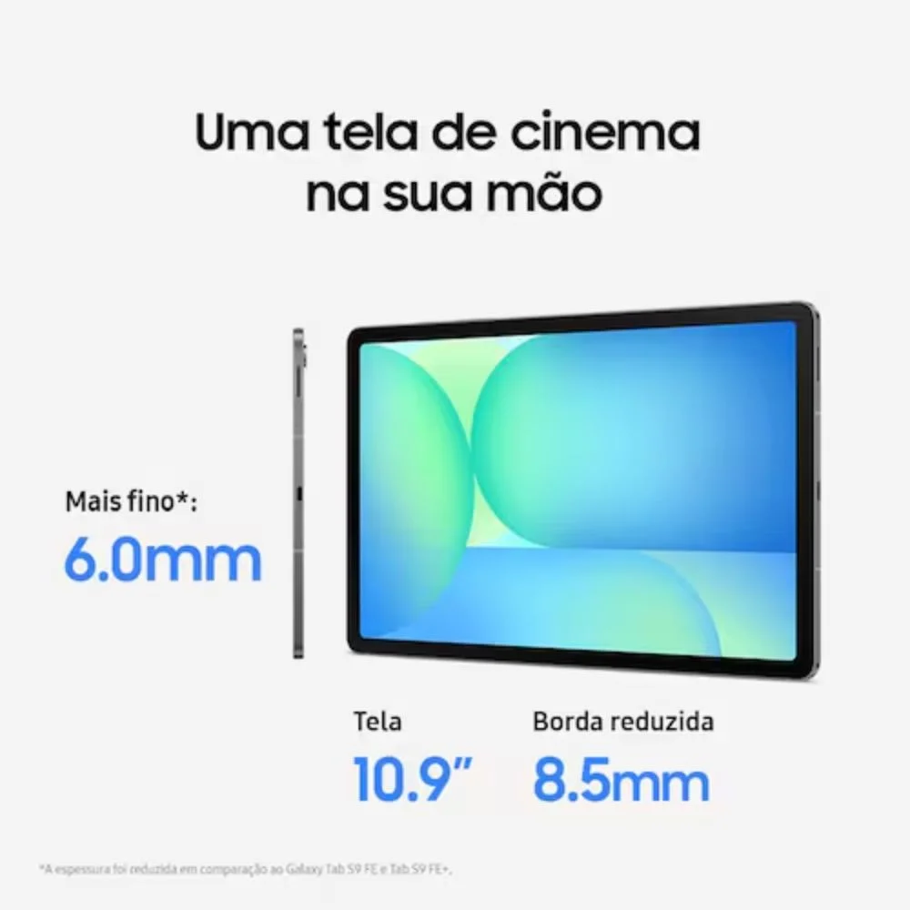 tablet samsung galaxy tab s10 fe 5g, 128gb, 8gb, tela 10.9" 90hz, s pen e capa inclusas cinza tablet samsung galaxy tab s10 fe 5g, 128gb, 8gb, tela 10.9" 90hz, s pen e capa inclusas cinza
